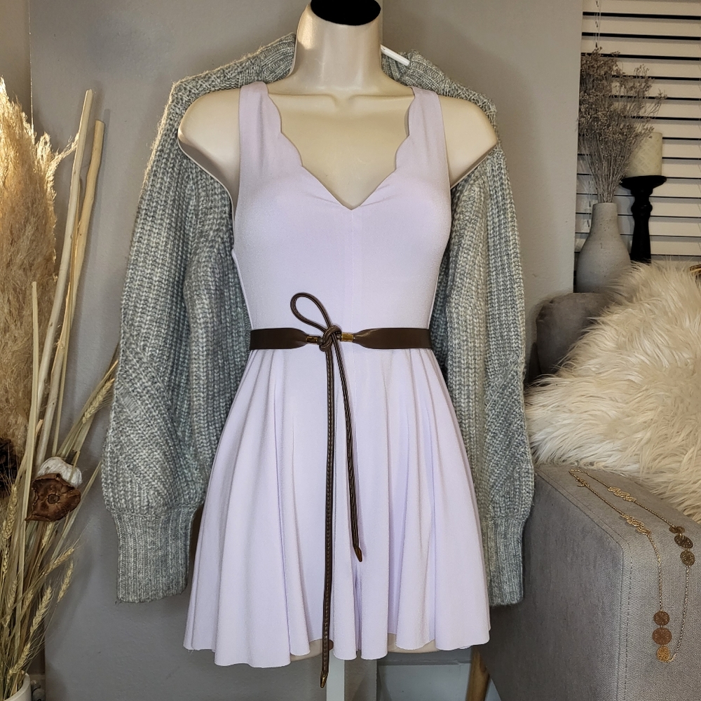 Urban Outfitters | Lilac Scallop Neck Romper
